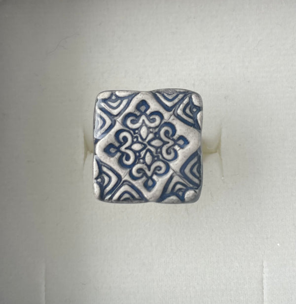 Azulejo Handcrafted Adjustable Ring